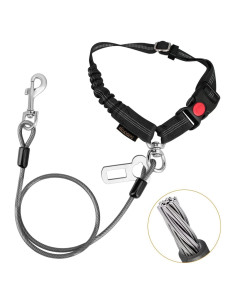 Cinturón de Seguridad para Perros CHZUOBER 2 en 1 Resistente