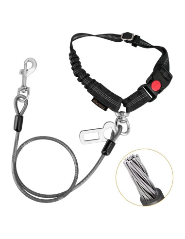 Cinturón de Seguridad para Perros CHZUOBER 2 en 1 Resistente