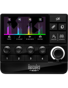Mezclador de Audio Hercules Stream 200 XLR con Pantalla LCD 2