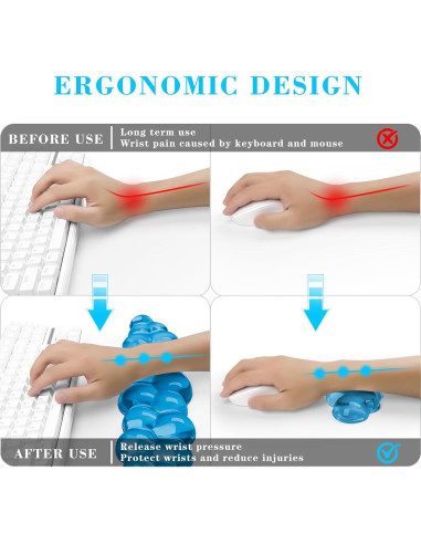 Reposamuñecas de Gel Nube KEPUTAIER Azul Ergonómico