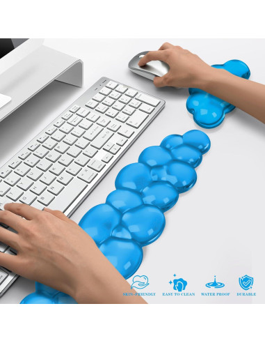 Reposamuñecas de Gel Nube KEPUTAIER Azul Ergonómico