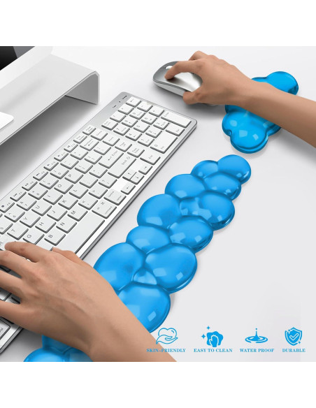 Reposamuñecas de Gel Nube KEPUTAIER Azul Ergonómico