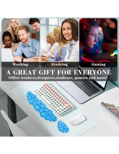 Reposamuñecas de Gel Nube KEPUTAIER Azul Ergonómico