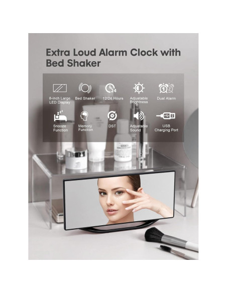 Reloj Despertador Digital OnLyee con Vibración y Cargador USB Reloj Despertador Digital OnLyee con Vibración y Cargador USB