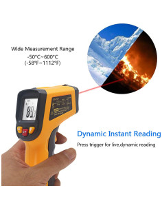 Termómetro Infrarrojo Digital KETOTEK KT600Y -50C a 600C 2