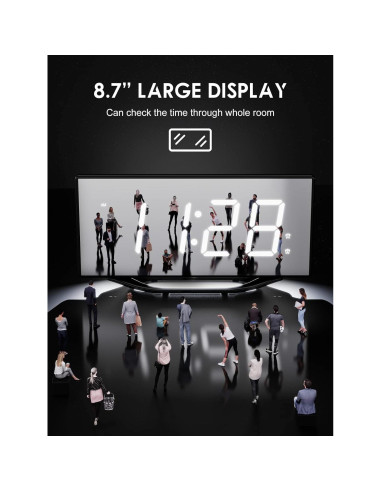 Reloj Despertador Digital OnLyee con Vibración y Cargador USB