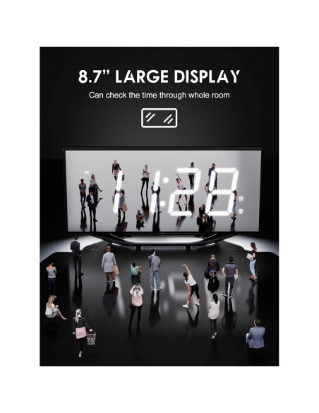 Reloj Despertador Digital OnLyee con Vibración y Cargador USB Reloj Despertador Digital OnLyee con Vibración y Cargador USB