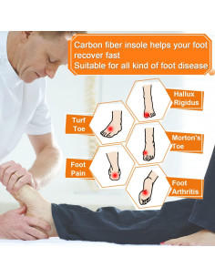 Plantillas de fibra de carbono QRFDTSOQY para alivio de pies 2