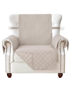 Funda de Silla Reversible Fandyacke Beige 58.42 cm Resistente al Agua