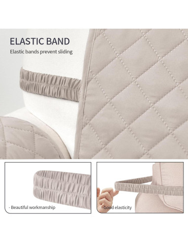 Funda de Silla Reversible Fandyacke Beige 58.42 cm Resistente al Agua