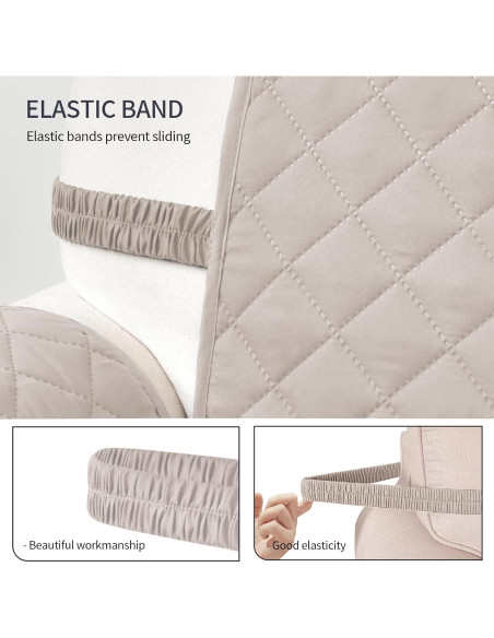 Funda de Silla Reversible Fandyacke Beige 58.42 cm Resistente al Agua