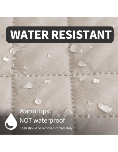 Funda de Silla Reversible Fandyacke Beige 58.42 cm Resistente al Agua