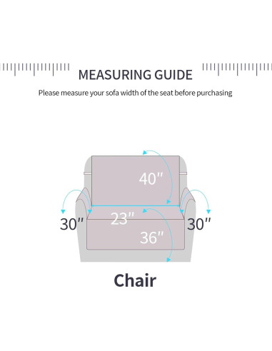 Funda de Silla Reversible Fandyacke Beige 58.42 cm Resistente al Agua
