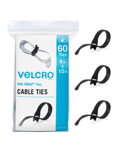 Sujetadores de Cable Reutilizables VELCRO Marca 60 Piezas 20.3 cm