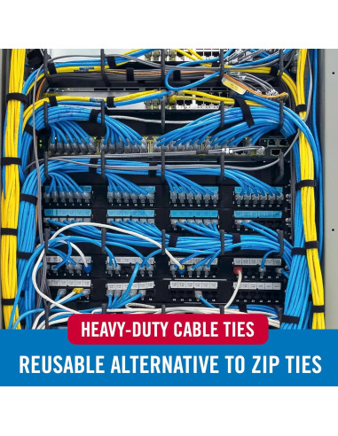 Sujetadores de Cable Reutilizables VELCRO Marca 60 Piezas 20.3 cm