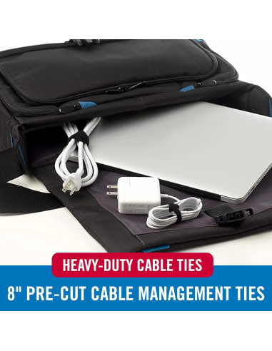 Sujetadores de Cable Reutilizables VELCRO Marca 60 Piezas 20.3 cm