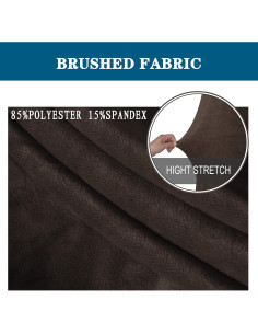 Funda de Ottoman LUSHVIDA - Taburete Rectangular Café 2