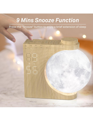 Reloj Despertador AIRIVO con Luz de Amanecer y Sonidos