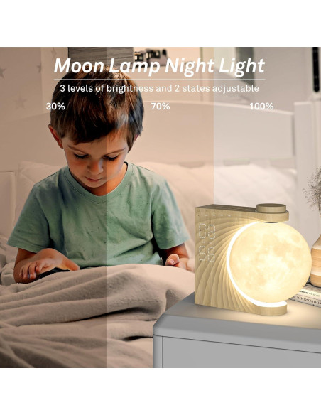 Reloj Despertador AIRIVO con Luz de Amanecer y Sonidos