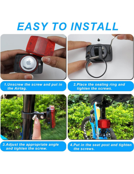 Soporte para bicicleta Airtag PerfiPro - Antirrobo Ajustable