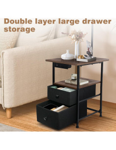 Lámpara de Pie PESRAE con Mesa de Noche y Carga USB 9W 2