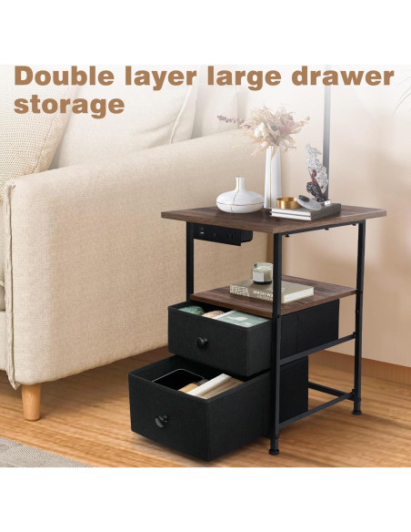 Lámpara de Pie PESRAE con Mesa de Noche y Carga USB 9W Lámpara de Pie PESRAE con Mesa de Noche y Carga USB 9W