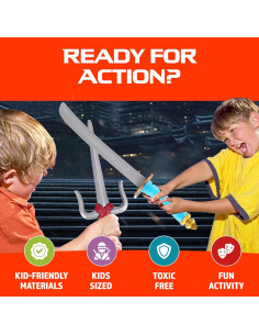 Conjunto de Armas Ninja Liberty Imports 2 Katanas 4 Shuriken 2