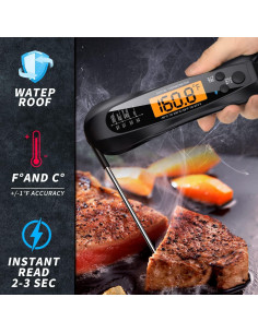 Termómetro Digital de Carne NIUTA HD-AAA, Lectura Rápida 1s 2