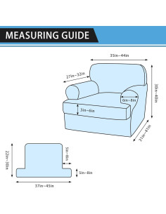 Funda de Sillón T Pfrstuv Verde Militar 2 Piezas Lavable 2