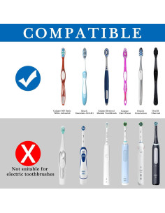 Soporte de Cepillos de Dientes Linkidea Montaje en Pared 6 Ranuras 2