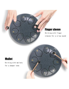 Tambor de Lengua de Acero Ic Iclimetree 17.6 cm 8 Notas Porcelana Jade 2