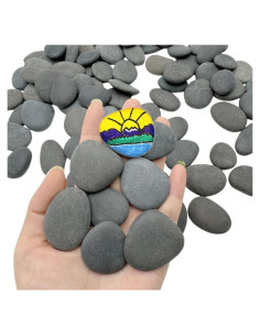 Piedras para Pintar Lifetop 100PCS 2-3 cm Planas y Suaves