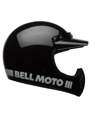 Casco BELL Moto-3 Negro Brillante Clásico X-Pequeño