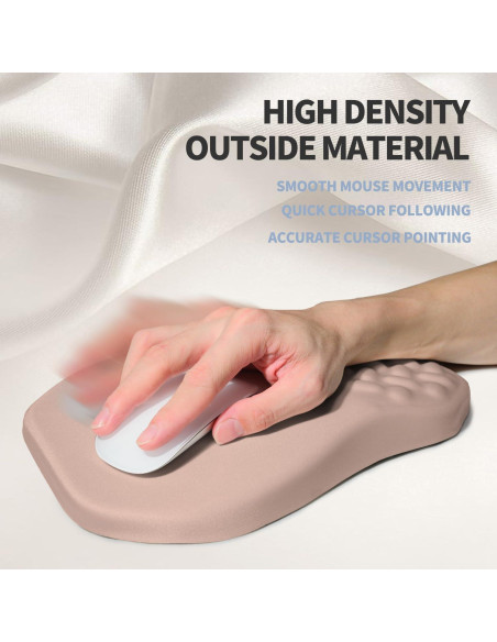 Almohadilla de Ratón Ergonómica Gleamtide 30x20 cm Rosa