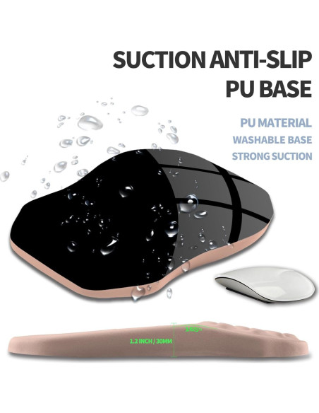 Almohadilla de Ratón Ergonómica Gleamtide 30x20 cm Rosa