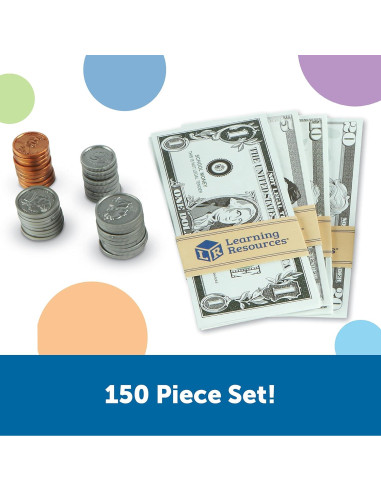 Conjunto de Dinero Simulado Recursos de Aprendizaje 150 Piezas