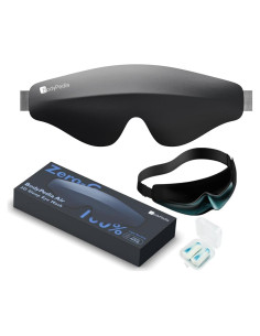 Máscara de Sueño Bodypedia 3D Negra - Bloqueo Total de Luz