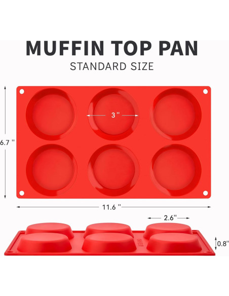 Pack de 3 Moldes de Silicona Puyeipt para Muffins y Huevos