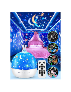 Proyector de Luz Nocturna ONEFIRE para Niños con 15 Películas