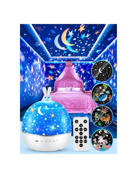 Proyector de Luz Nocturna ONEFIRE para Niños con 15 Películas