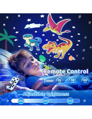 Proyector de Luz Nocturna ONEFIRE para Niños con 15 Películas