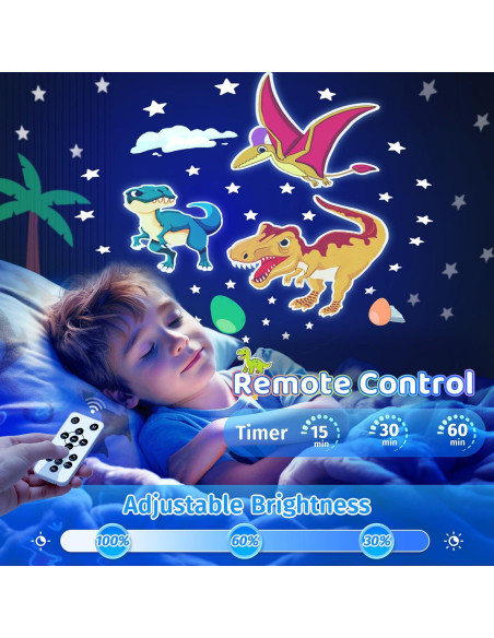 Proyector de Luz Nocturna ONEFIRE para Niños con 15 Películas