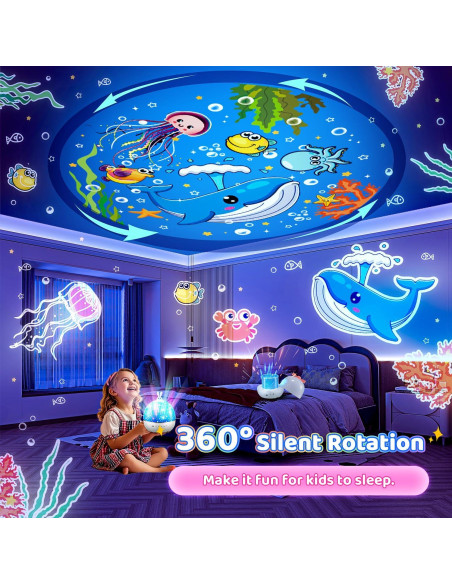 Proyector de Luz Nocturna ONEFIRE para Niños con 15 Películas