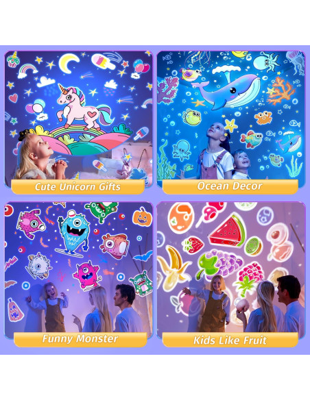 Proyector de Luz Nocturna ONEFIRE para Niños con 15 Películas