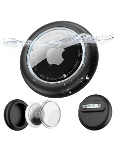 Soporte Oculto para Airtag Mucuty Negro - Funda Impermeable