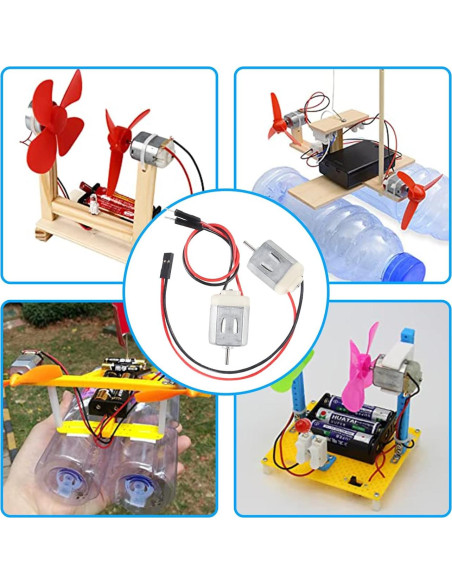 10 Motores DC Mini Tipo 130 QCCAN para Proyectos DIY 1.5V-6V