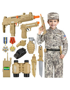 Disfraz de Soldado Militar INNOCHEER para Niños 8-10 Años