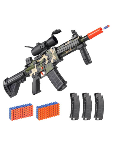 Pistola de Juguete Eléctrica COOLFOX M416 Camuflaje 120 Dardos
