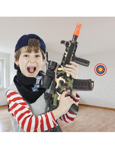 Pistola de Juguete Eléctrica COOLFOX M416 Camuflaje 120 Dardos