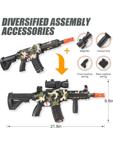 Pistola de Juguete Eléctrica COOLFOX M416 Camuflaje 120 Dardos